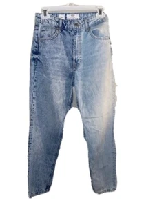 Bershka Denim Size 4 US The Mom Denim Collection Light Blue Acid Wash  - Picture 1 of 4