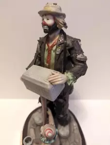 Flambro Emmett Kelly Jr Clown Hobo Drehleier Mann 9855 Figur OVP - Bild 1 von 8