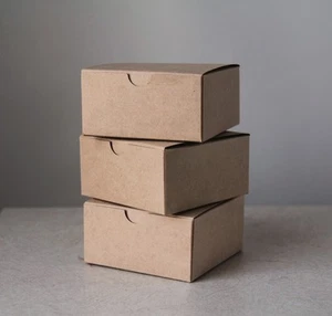 Natural Kraft Tuck Top Gift Box 4X4X2 SET OF 10 | Wedding, party and favor boxes - Picture 1 of 2