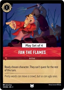 Fan the Flames 131/204.⭕Play set of 4⭕Lorcana The First Chapter - Foto 1 di 1