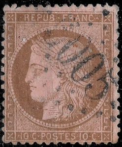 1875 FRANCE CERES Sc#60 ALGERIA Used P.O."5005"VF - Picture 1 of 2