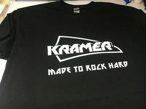 T-Shirt Kramer Gitarren 100 % Baumwolle Vinyl Druck hausgemacht - Bild 1 von 1