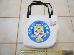 RARE HAND SIGNED TED LASSO JASON SUDEIKIS TOTE BAG PREMIER LEAGUE BELIEVE SOCCER - Picture 1 of 6