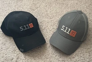 5.11 TACTICAL hat black & grey adjustable cap 2012 & 2014 Set Of 2 - Picture 1 of 7