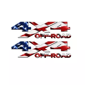 Juego de 2 pegatinas gráficas para camión 4x4 todoterreno con bandera estadounidense - MKA184OR4 - Imagen 1 de 2