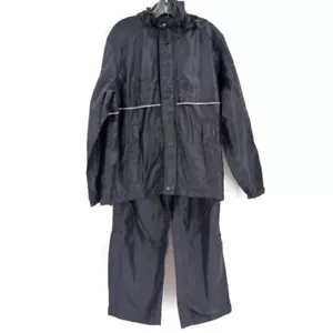 SKIN360 M 2 Piece Set Suit Jacket Pants Hidden Hood Full Zip Pockets Wind Proof - Picture 1 of 16