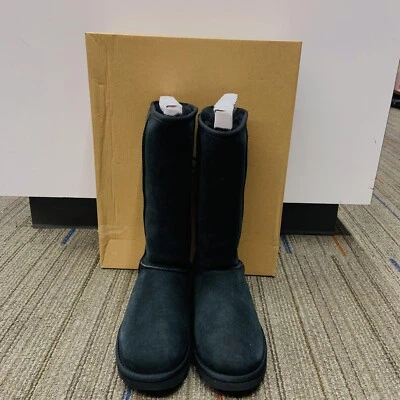 UGG Women's Classic Tall II Black Winter Boot 1016224. - Image 1 of 4