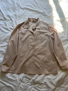 Vintage 80s Women's Classic Elements Petite Oversized Button Down Shirt Beachy - Picture 1 of 6