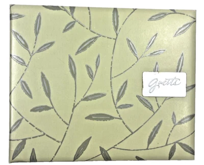 Libro de visitas Hallmark libro de funerales libro de fiesta verde claro con hojas Foto 1 de 4