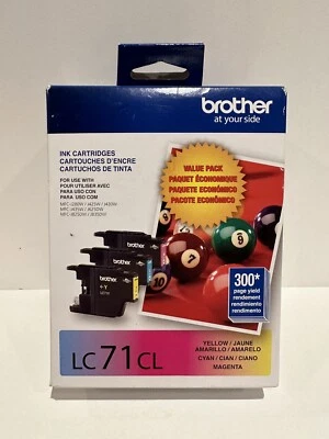 LC71CL New Genuine Brother Magenta Cyan Yellow Ink Combo Pack BRAND NEW INK! - Image 1 of 4