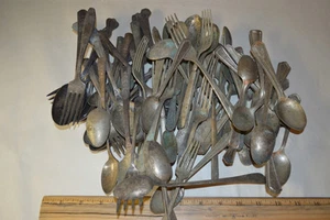 Lot of 77 Pieces Silverware Flatware Silverplate Spoons Forks Rogers #854 - Picture 1 of 9