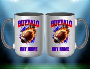 PERSONALIZED BUFFALO FOOTBALL 15oz Coffee Mug - Imagen 1 de 1
