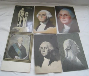 6 1907-15 GEO. WASHINGTON PORTRAITS & SCULPTURES PHOTO POSTCARDS: GILBERT STUART - Imagen 1 de 3