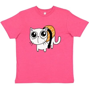 Inktastic Sushi Cat Youth T-Shirt Japan Kawaii Kitten Tee Kids Children Child - Picture 1 of 2