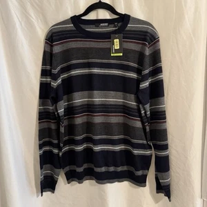 NWT - L Mens Murano Pullover Striped Sweater Acrylic - Picture 1 of 6