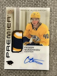 2024-25 UD Premier Hockey Fedor Svechkov Rookie Bronzo Auto Patch RC/249 🔥🔥 - Foto 1 di 2