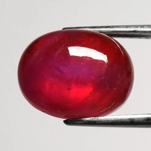 💎 8,99ct ovaler Cabochon rosa-roter Rubin - beheiztes Glas gefüllt Mosambik Edelstein - Bild 1 von 4