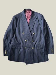 Dege & Skinner - The Savile Row Bespoke Men’s Navy Double Breasted Blazer - Picture 1 of 6