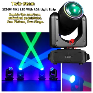 Disco Dj Event LED Double-head Beam Moving Head Light with Ring Stage Lights - Picture 1 of 9