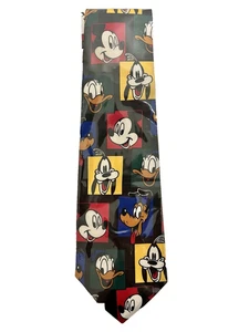 Disney Mickey Mouse, Donald Duck & Goofy Herren Krawatte Neu in Plastikverpackung - Bild 1 von 2