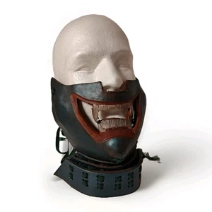 Samurai Menpo Maske 100% Leder für SCA, LARP, Renn Faire Kostümteil - Bild 1 von 5