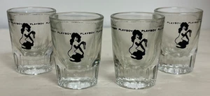 Set of 4 - Vintage Playboy 2 oz. Shot Glasses - 1960’s Bunny - Picture 1 of 8