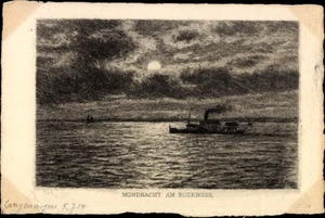 Künstler Ak Bodensee, Dampfer, Mondnacht - 4891379 - Picture 1 of 2