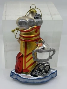 Vintage Glass Hand Blown Golf Bag Christmas Ornament New - Picture 1 of 4