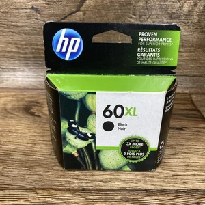 HP 60XL schwarze Tintenpatrone mit hoher Reichweite Neu Original kostenloser Versand! exp 02/19 - Bild 1 von 6