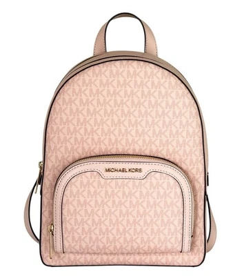 Mochila Michael Kors Jaycee bolso com zíper médio MK blush em pó - Imagem 1 de 4