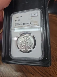 1942 Walking Liberty Half Dollar NGC MS66 - Picture 1 of 2