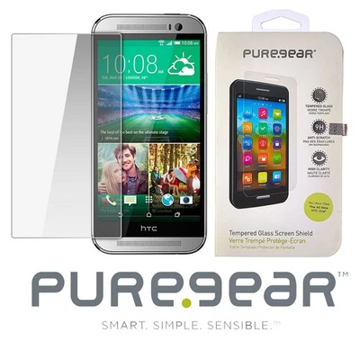 PUREGEAR HARD 9H TEMPERED GLASS SCREEN GUARD SHIELD PROTECTOR FOR HTC ONE M9 - Image 1 of 4