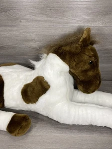 Cuddle Zone Pferd Plüschpony Pinto braun weiß Stofftier Zielscheibe 22 Zoll - Bild 1 von 8