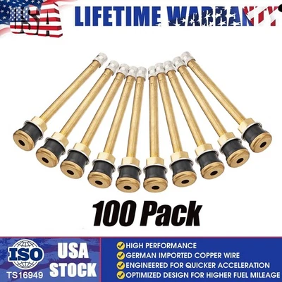 100PCS TR573 Truck Tire Valve Stem Wheels 22.5 /24.5 For Rim Φ.625".L: 4.527" - Image 1 of 4