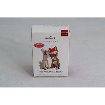 Hallmark 2019 Rudolph and Clarice árbol de Navidad adorno luces funciona Foto 1 de 4