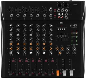 IMG Stageline MXR-80 8-Kanal Analog Mixer Audio-Mischpult 5-EQ Bluetooth MP3 USB - Bild 1 von 2