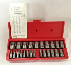 Mac Tools 24 piezas. "Juego extractor de tornillos de cabeza hexagonal multi spline 1/8"" - 7/8""" - Imagen 1 de 9