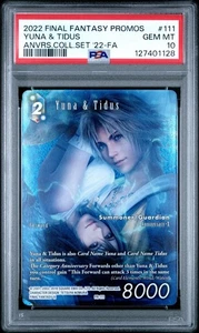 2022 Final Fantasy TCG Yuna & Tidus Promo Full Art 111 PSA 10 Gem Mint - Bild 1 von 3