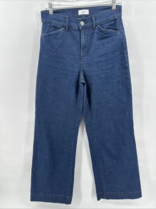 Loft Women's High Rise Trousers/wide Leg Dark Blue Size 2 - Picture 1 of 10