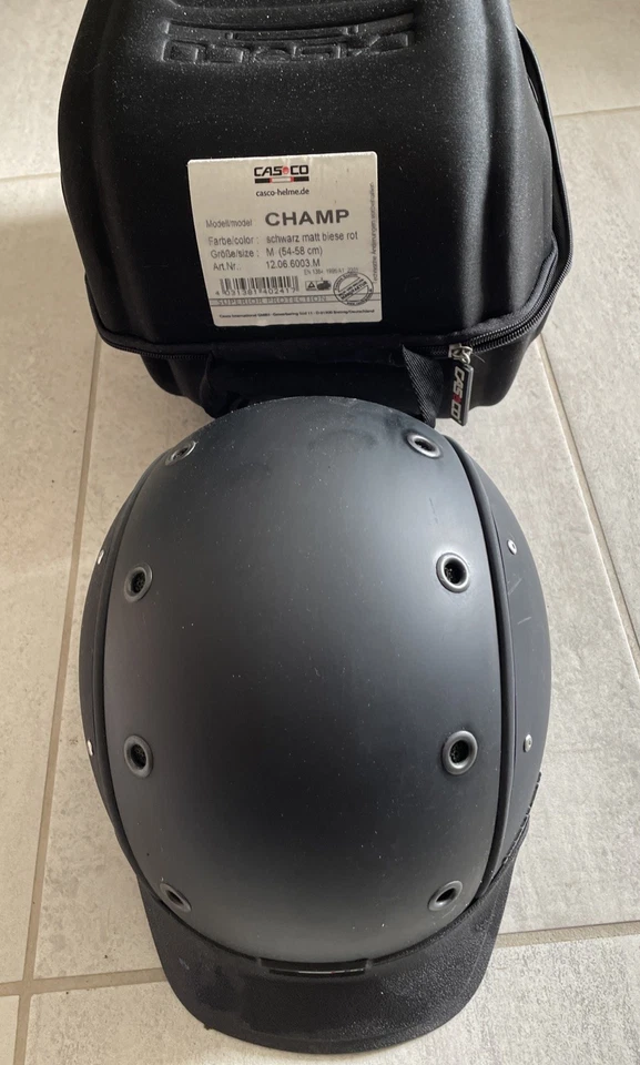 Casco Reithelm Champ + Casco Box Tasche schwarz superior Protection Gr M 54 - 58 - Bild 1 von 4