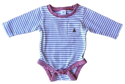 Camiseta Body BABY GAP BOYS Brannan Bear Favoritos Náutica a Rayas Bolsillo 0-3M Foto 1 de 4