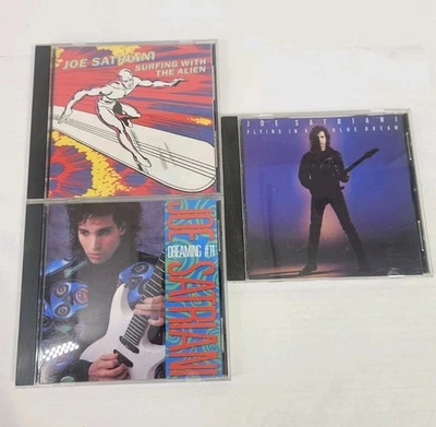 CD Lot Of 3Joe Satriani CDs Surfing With The Alien Dreaming #11 Flying The Blue Foto 1 de 4