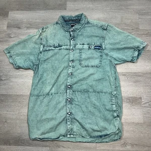 KAVU Hemd Herren Large grün/blau Pearl Snap Western Montana Big Sky Brewing - Bild 1 von 9