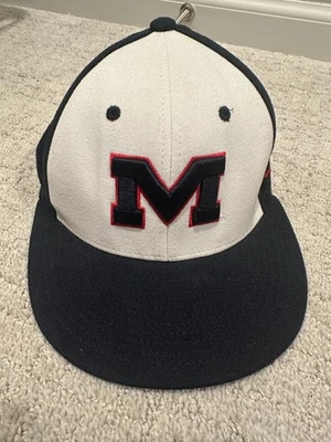 MISSISSIPPI OLE MISS REBELS NAVY NCAA VTG FITTED SIZED ZEPHYR DH CAP HAT M/L - Image 1 of 3