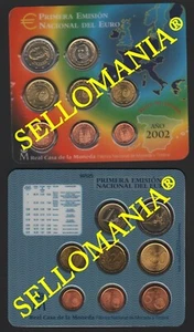 CARTERA OFICIAL 2002 EUROS ESPAÑA FNMT 8 MONEDAS EUROS SIN CIRCULAR TC23630 - Foto 1 di 1