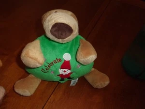 Dandee DAN DEE COLLECT 8 ZOLL BÄR PLÜSCH LOVEY feiern Bär grün Weihnachten Pillo - Bild 1 von 2