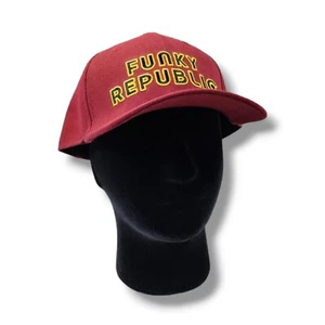 Cappello ricamato Funky Republic adulto bordeaux cinturino schiena baseball adulto - Foto 1 di 12