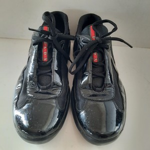 mens prada patent leather sneakers
