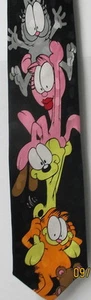 Garfield & Gang Tie by PAWS Addiction, Black with Great Colorful Graphics - Picture 1 of 1