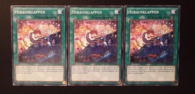 Yu-Gi-Oh! 3x Herausklappen, DUEA-DE067, Common, 1. Auflage, Deutsch, EX - Bild 1 von 4